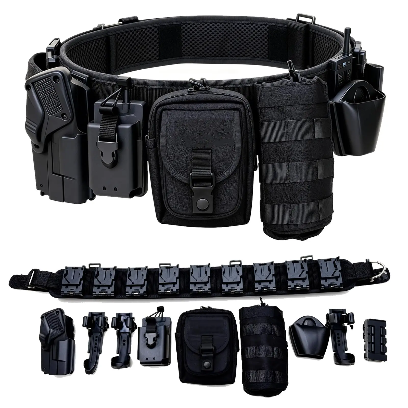 نظام المعدات المعيارية لإنفاذ القانون التكتيكي حارس الأمن العسكري دورية فائدة تنوعا معركة العمل حزام الصيد