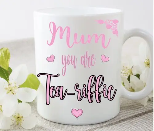 

Mum Tea-riffic Mug Cup Gift Novelty Personalised Birthday Present Mother’s Day