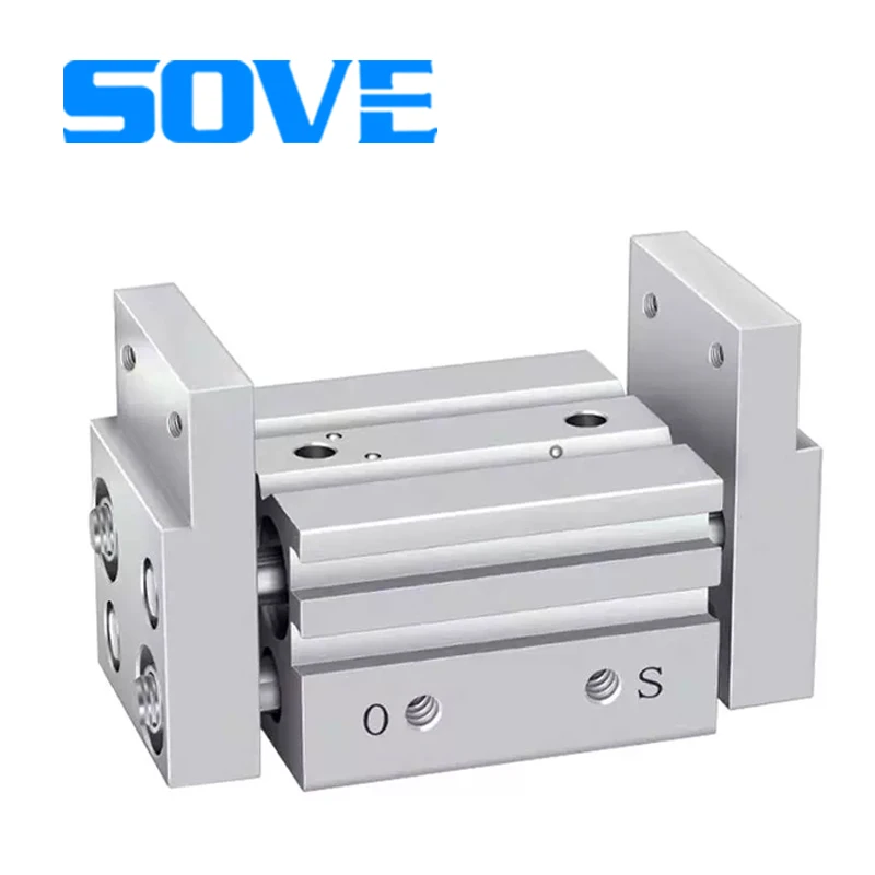 Pneumatic MHL2 Wide Parallel Micro Manipulator Robot Gripper Cast Finger Cylinder with Air Pump Clamping Pneumat Fittings