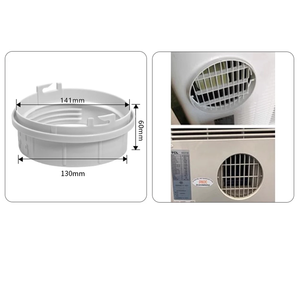 130mm Mobile Air Conditioner Exhaust Duct Interface For TCL Units ABS Replacement Connector With Secure Fit For Easy Installatio