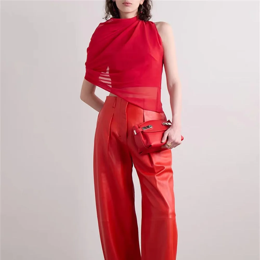 

Женские топы и футболки 2026: шифоновые, с асимметричным подолом, свободного кроя, повседневные женские рубашки, универсальный пуловер в стиле Y2K, новая модная коллекция