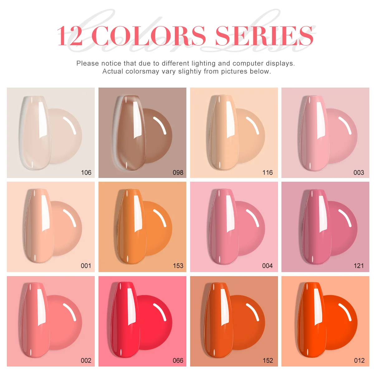 LIMEGIRL 12pcs Gel Nail Polish Kit Glitter Red Semi-Permanent Polished Gel Varn Nail Polish Soak Art UV Gel Varn Set