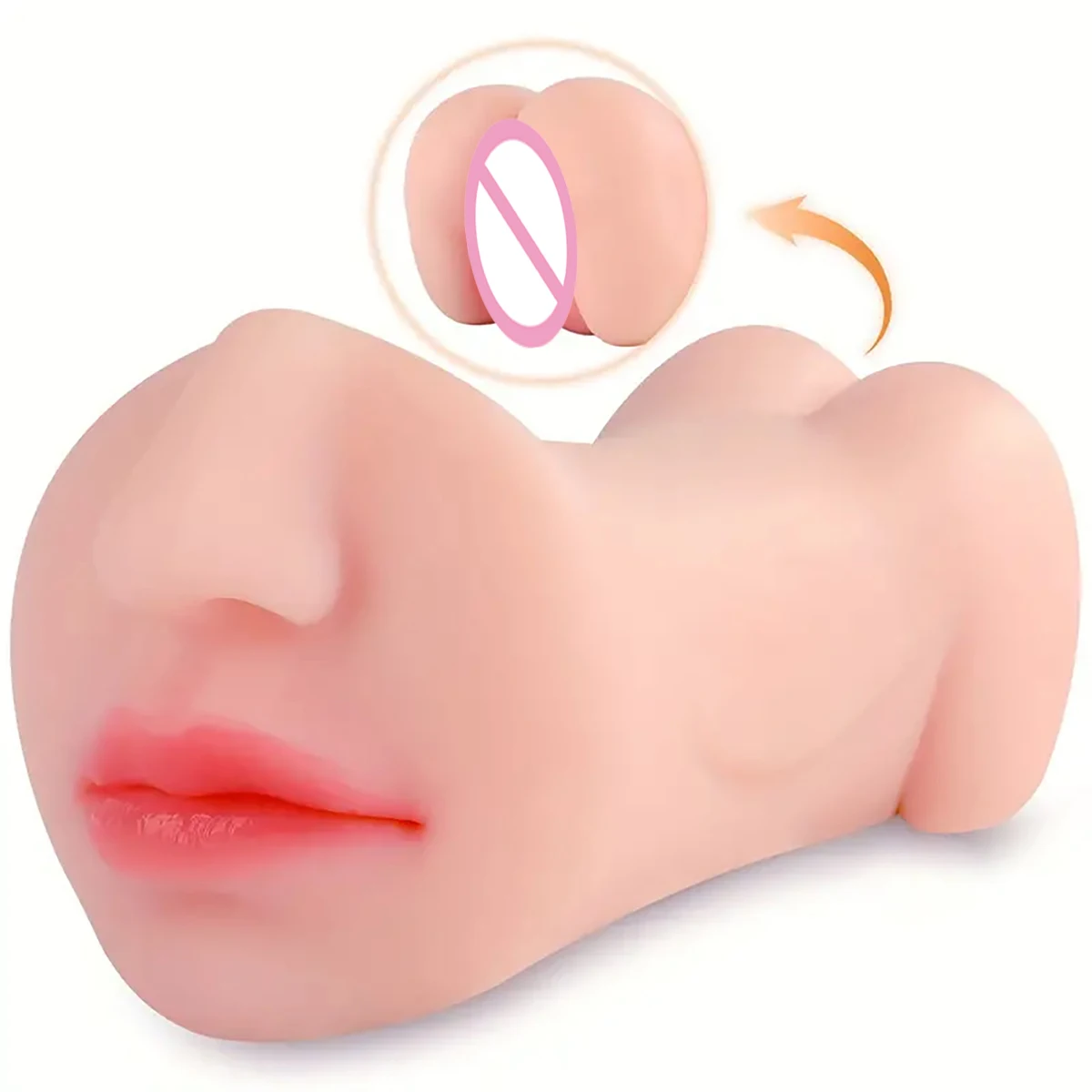 3in1 Pocket Pussy Male Masturbator-Adult Sex Toys for Men Penis Stimulation,Male Blowjob Stroker Toy with 3D Realistic Textured