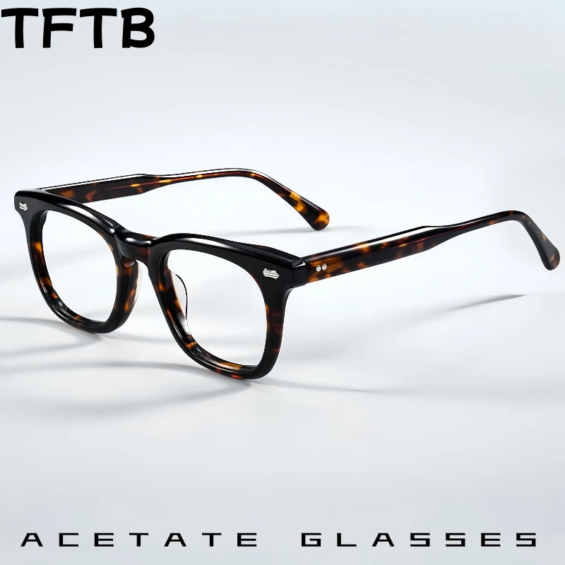

TFTB Men's Luxury Acetate Glasses High Quality Retro Square Fashion Trend Optical Prescription Eyeglasses Frame Women KBT98612