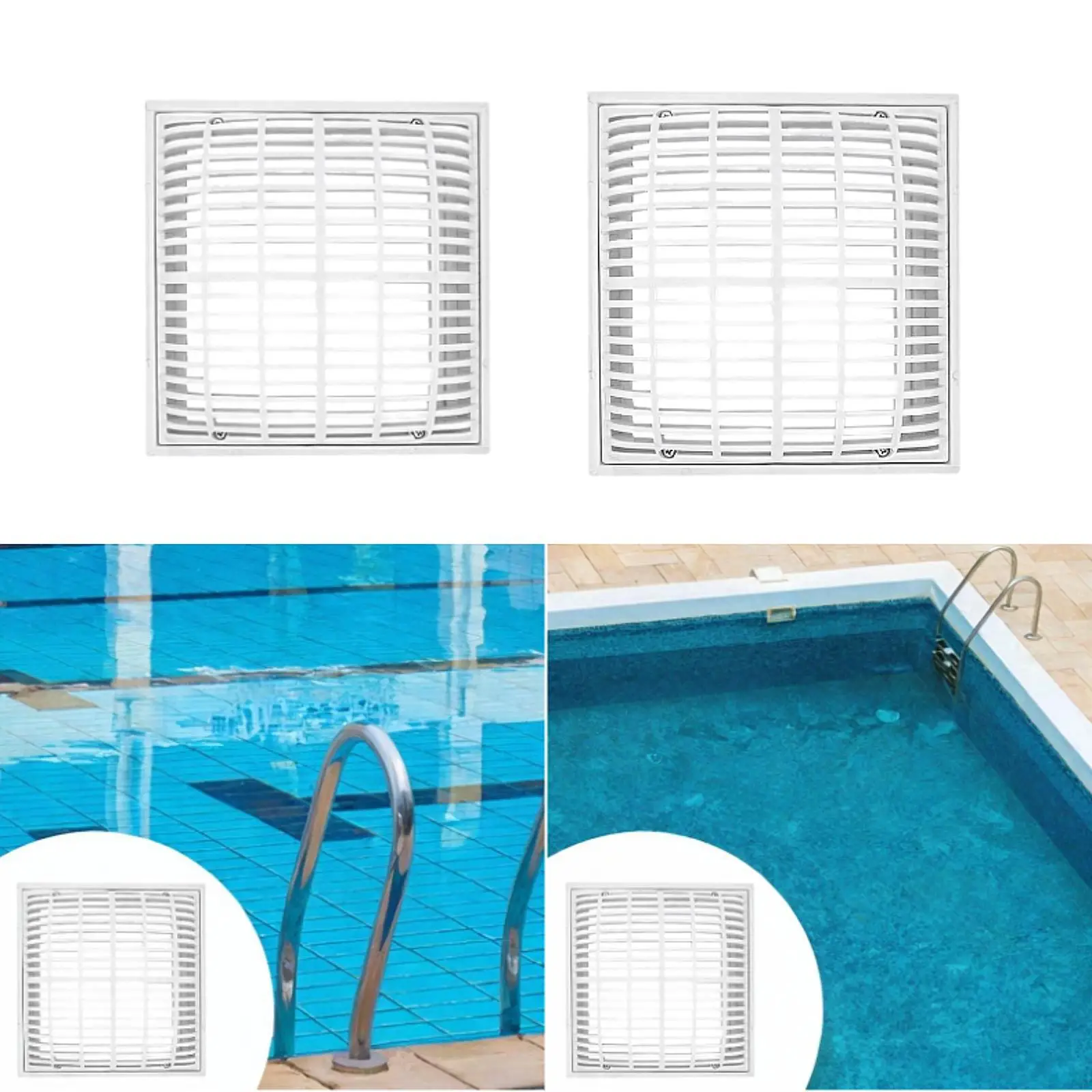 

Swimming Pool Square Main Drain Cover Plate Pool Parts Floor Drain Cover