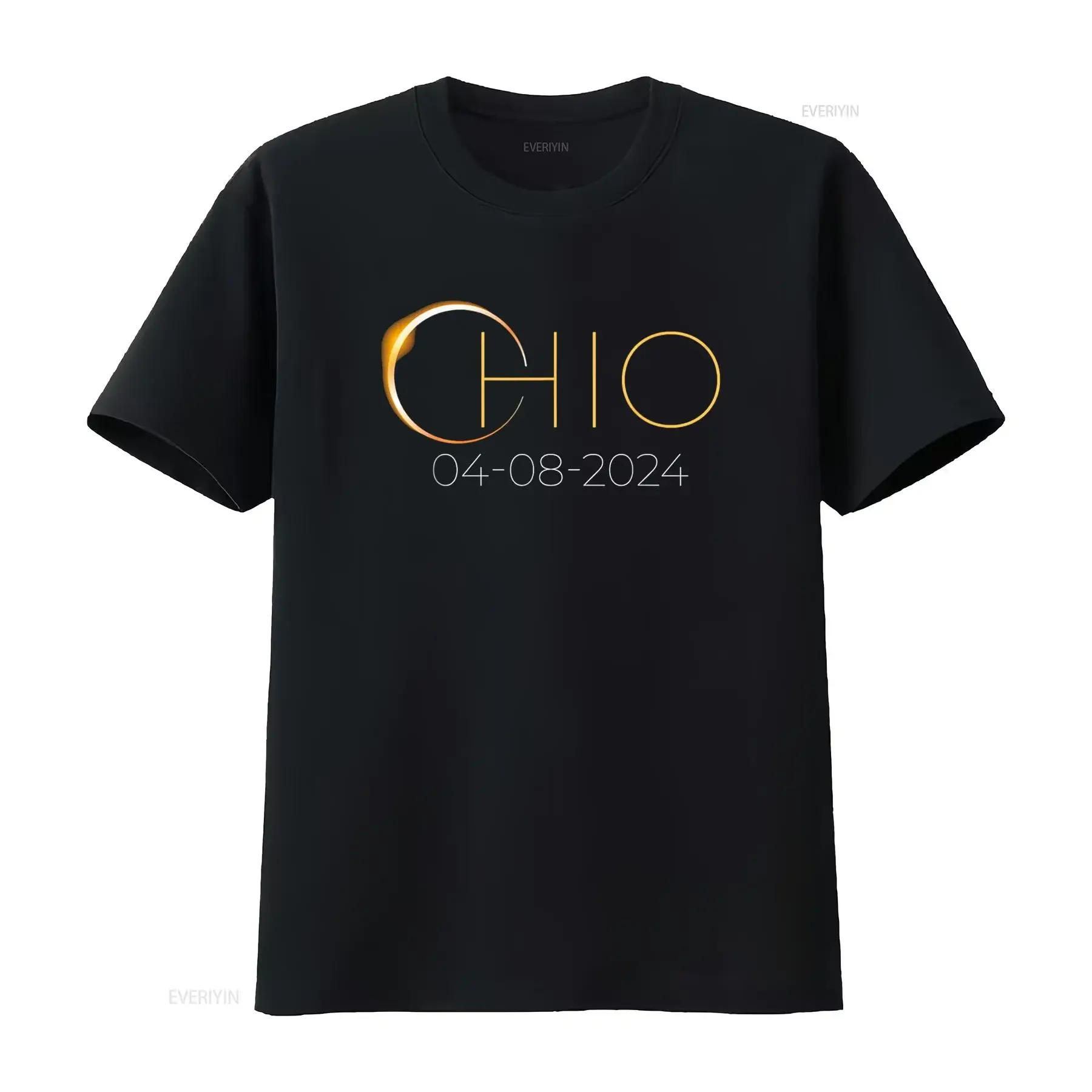 Solar Eclipse 2024 T Shirt State Ohio Total vintage Washed designer clothes Stretched homme Slightly Breathable Stylish Casual