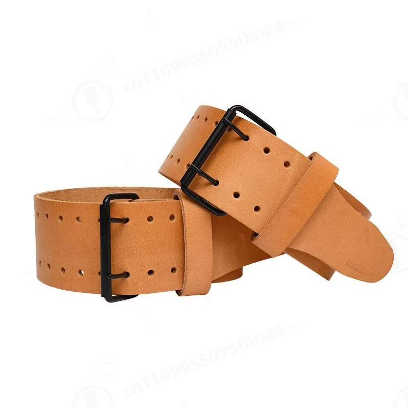 Top-Grain Cowhide Weight Lifting Belt Gym Training Waist Support Belt For Squat Deadlift Men Women