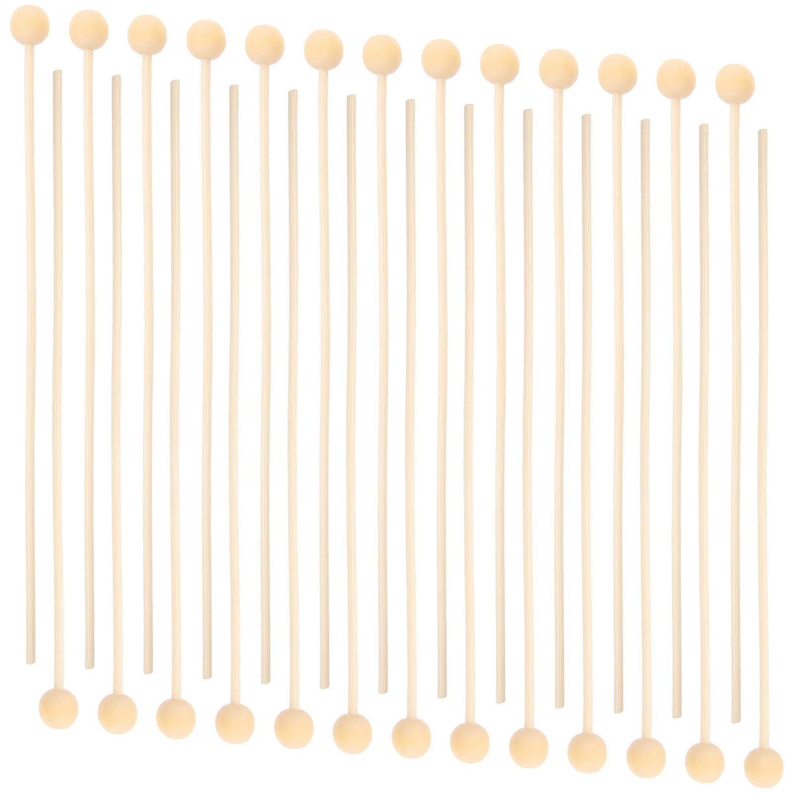 50Pcs Wooden Diffuser Sticks Wood Bead Shape Elegant Decoration Room Office Bathroom Essential Oil Diffuser Refill Accessories