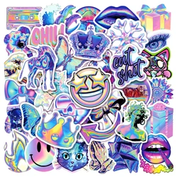 50pcs Personalized Cool Flash Stickers Pack Cute Laptop Skin Waterproof Phone Case Kawaii Packaging Journal Art Supplies