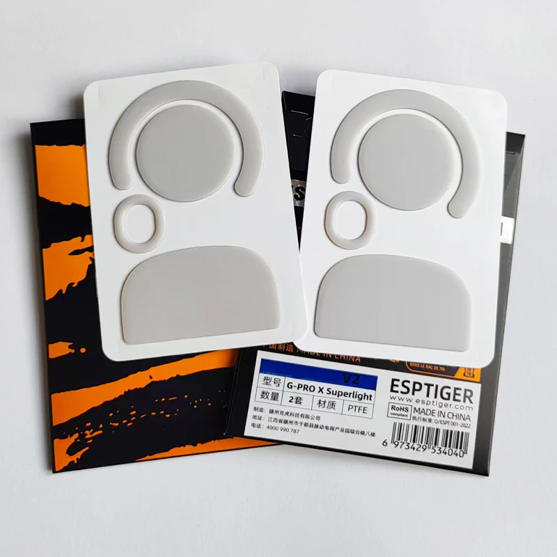2pcs/Sets Original Esports Tiger Normal Version Mouse Skates Mouse Feet For Logitech G Pro X Superlight Mouse White ARC Mice