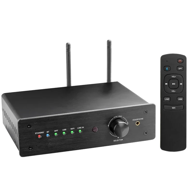 

Hi-Fi Digital Headphone Amplifier DAC Stereo Power Amplifier Wireless 2 Channels Switching Power Audio Amplifier With Sub Out