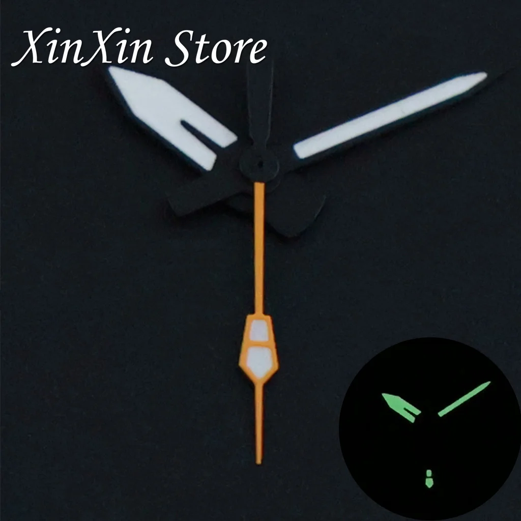 Black Watches Pointers C3 Luminous Replacement Accessory Parts Fits For NH35 4R35 4R36 7S Automatic Movement Watch Hands
