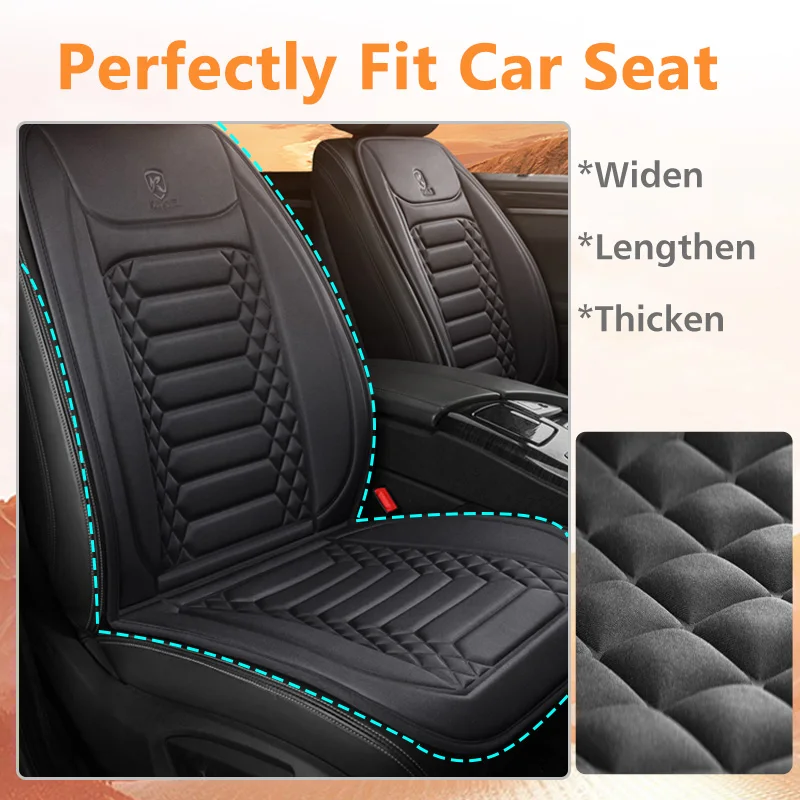 2PCS Seat Cushion with Heat Winter Heated Seat Cover Universal Heating Seat Pad with Full Back Support Auto Interior Accessories