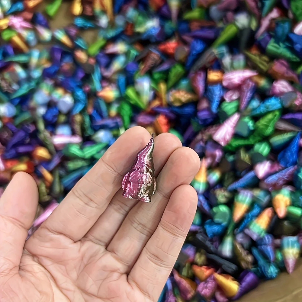 Vibrant Rainbow-Colored 3D Printed Mini Gnome Statues | Garden & Home Decor, For Christmas Stocking Stuffers, Room Accents