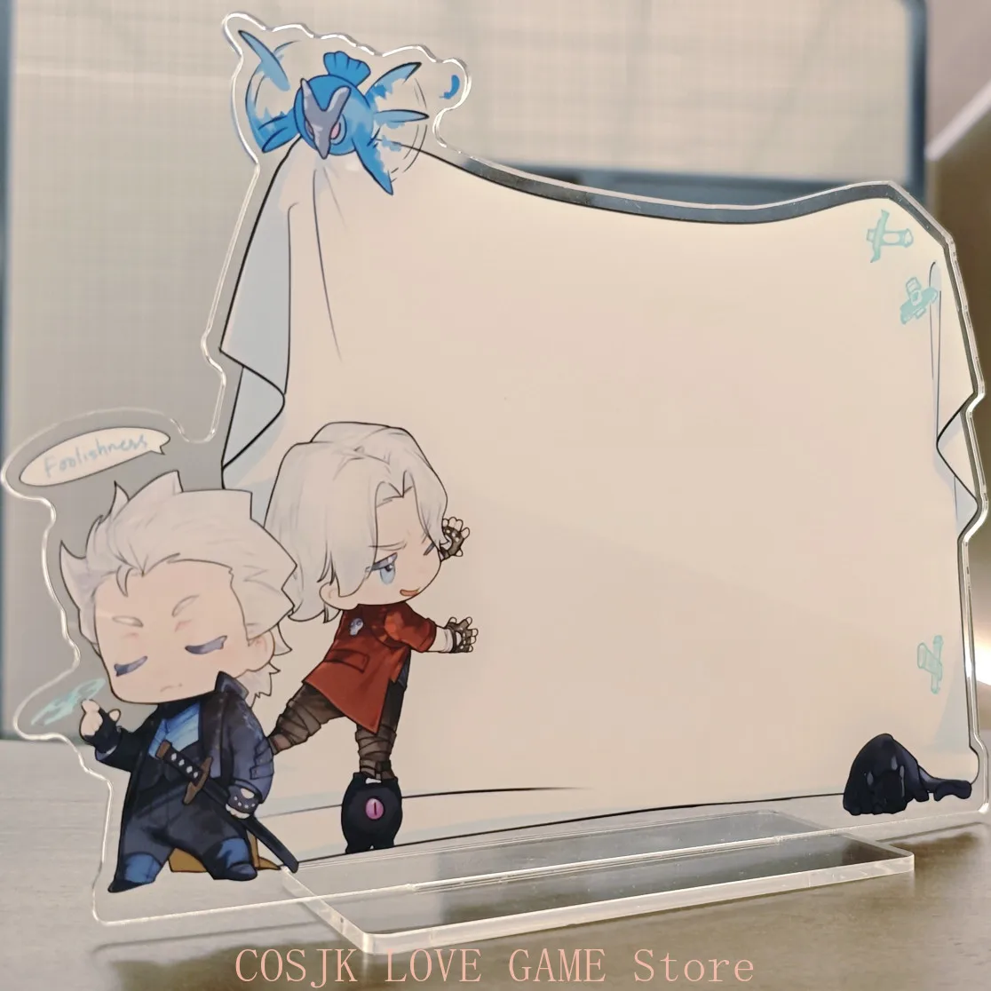 

Anime Devil May Dante Vergil Star 22cm Acrylic Stand Message Board Post-it Note Decoration Signature Card Halloween Gift