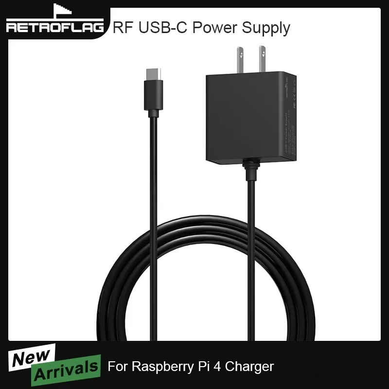 Retroflag USB-C Power Supply for Raspberry Pi 4 NESPi 4 Case