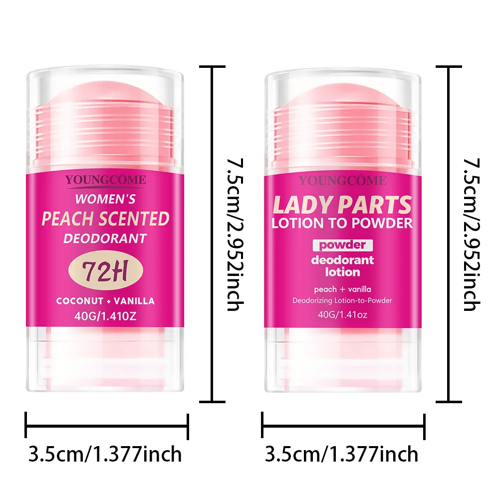 Körpergeruchsentferner Antitranspirant Stick Pfirsich Deodorant Achselentfernung für Frauen Mann Honig Pfirsich Stick Deodorant Stick 40g – Detail 5