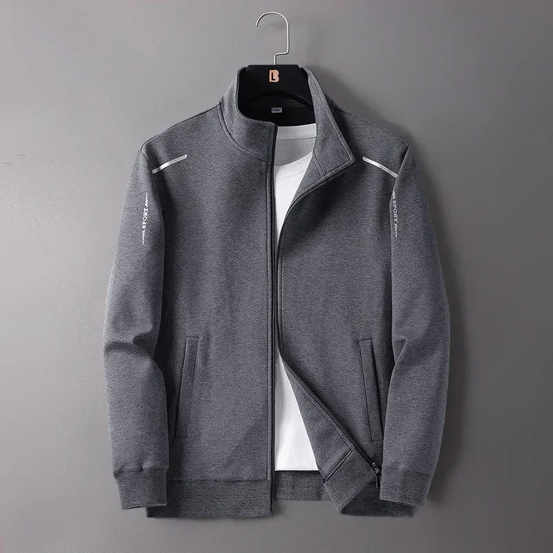 

2025 Casual Jacket Oversize Plus Size Men's Jacket Trendy Versatile Stand Collar Men's Sweatshirt