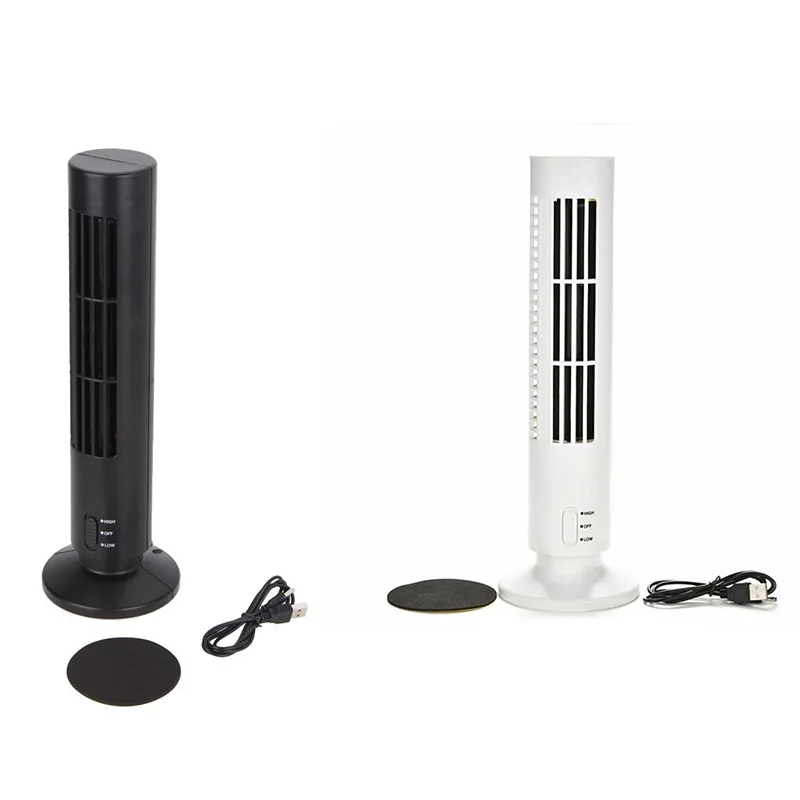 

USB Rechargeable Tower Fan, Cooling Portable Fan Standing Bellyless Fan Air Conditioner Bedroom Kitchen Office