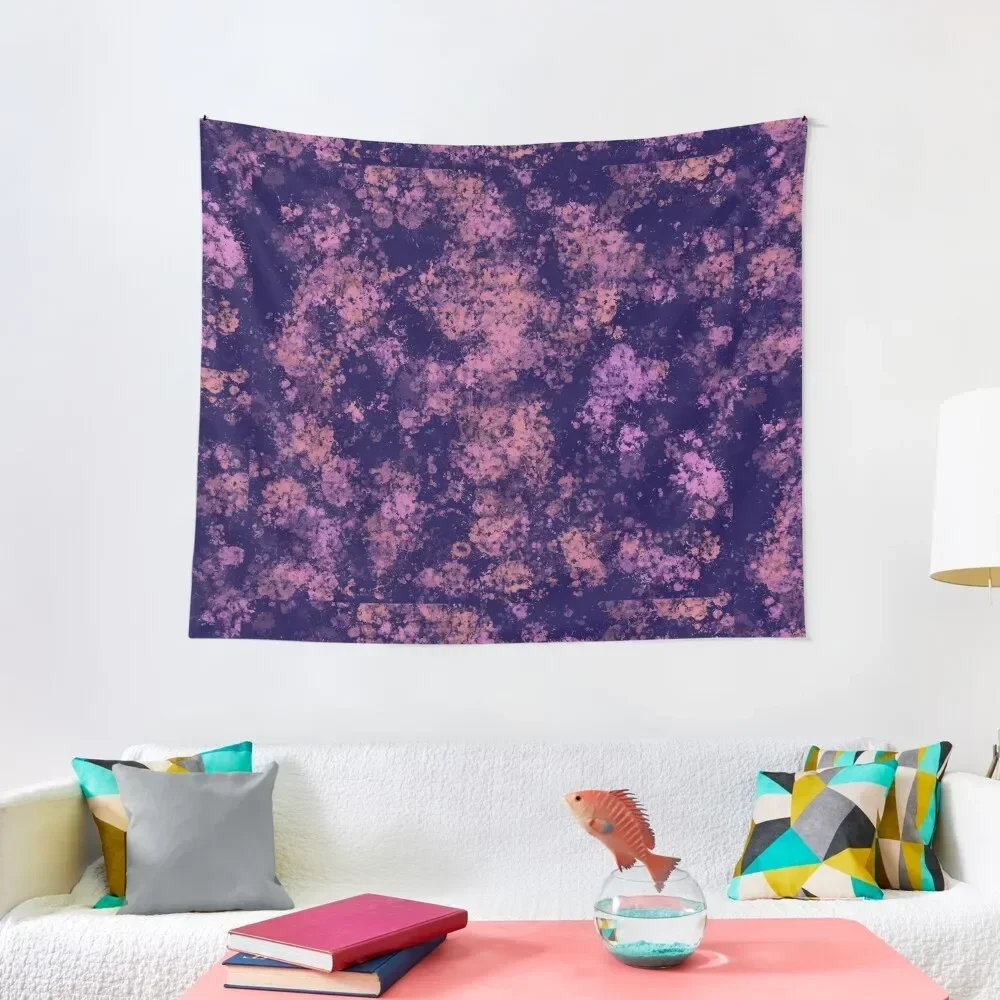 

Springtime Blossom Blue & Pink Spray Paint Blotch Design Tapestry Decorative Paintings Home Decorations Tapestry