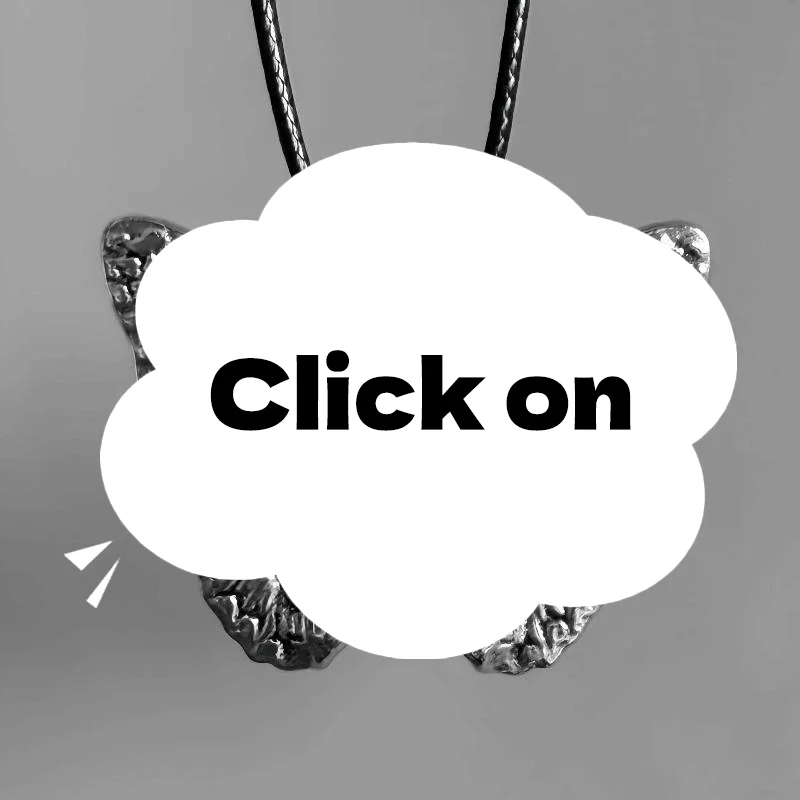 فراشة الجمجمة نمط قلادة حديدية قلادة للرجال Harajuku خمر الشرير الحيوان القوطية قلادة مجوهرات #1