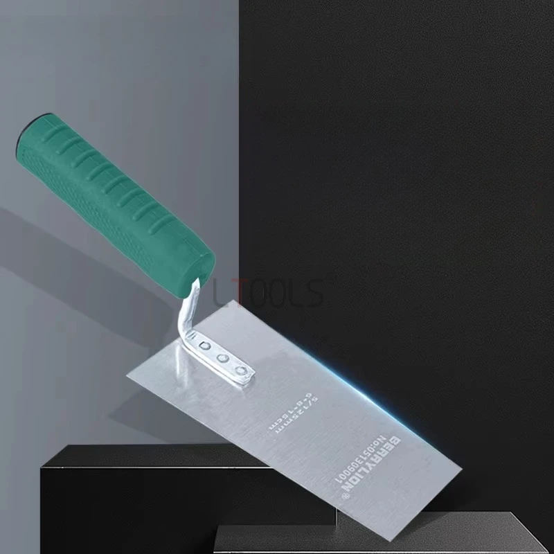 Decoration Putty Knife Durable Plastic Handle Mud Board Thickened Manganese Steel Putty Scraper Three Nail Stable Tile Tools 1pc