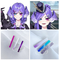 NIJISANJI Vtuber Obsydia Selen Tatsuki Cos Hair Clip Lanyard Headdress Halloween Costume Anime Prop Jewelry Accessories