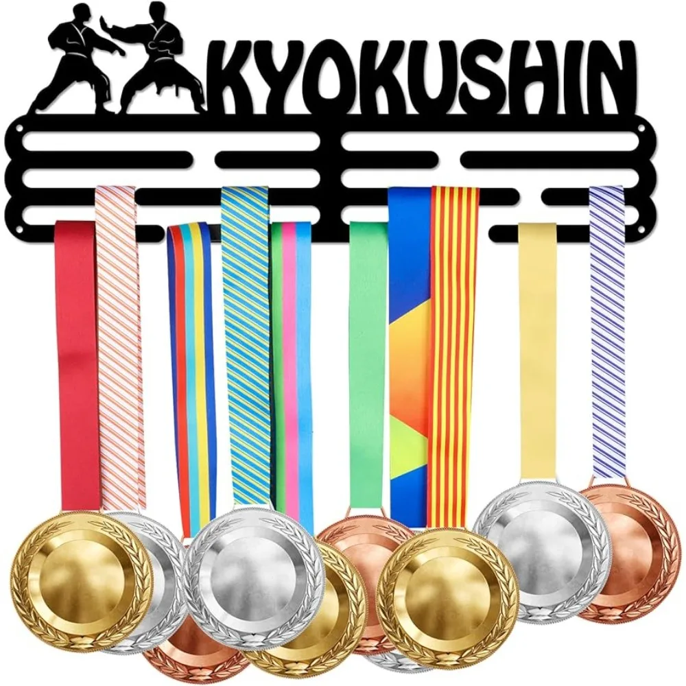 

Kyokushin Medal Hanger Display Sports Medal Hook Medal Hangers Medal Displays Wall Mounted for 60+ Medal Rack Display Awards