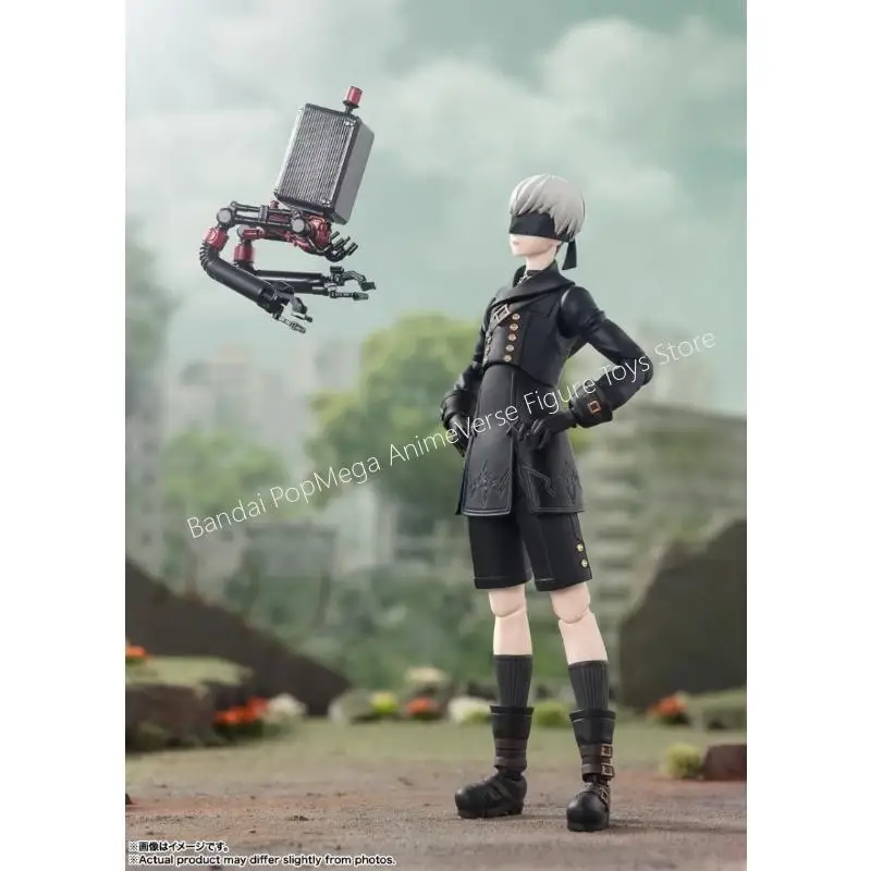 بانداي الأصلي NieR: Automata أنيمي الشكل SHF NieR: Automata Ver1.1a 9S ألعاب شخصيات الحركة للأطفال هدية تحصيل نموذج