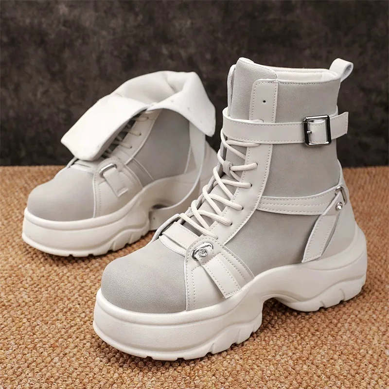 

Fashion Platform Sneaker for Men Cool High Top Men Boot Designer Shoes Men Motorcycle Boot Outdoor Wear-resistant Workwear Boots