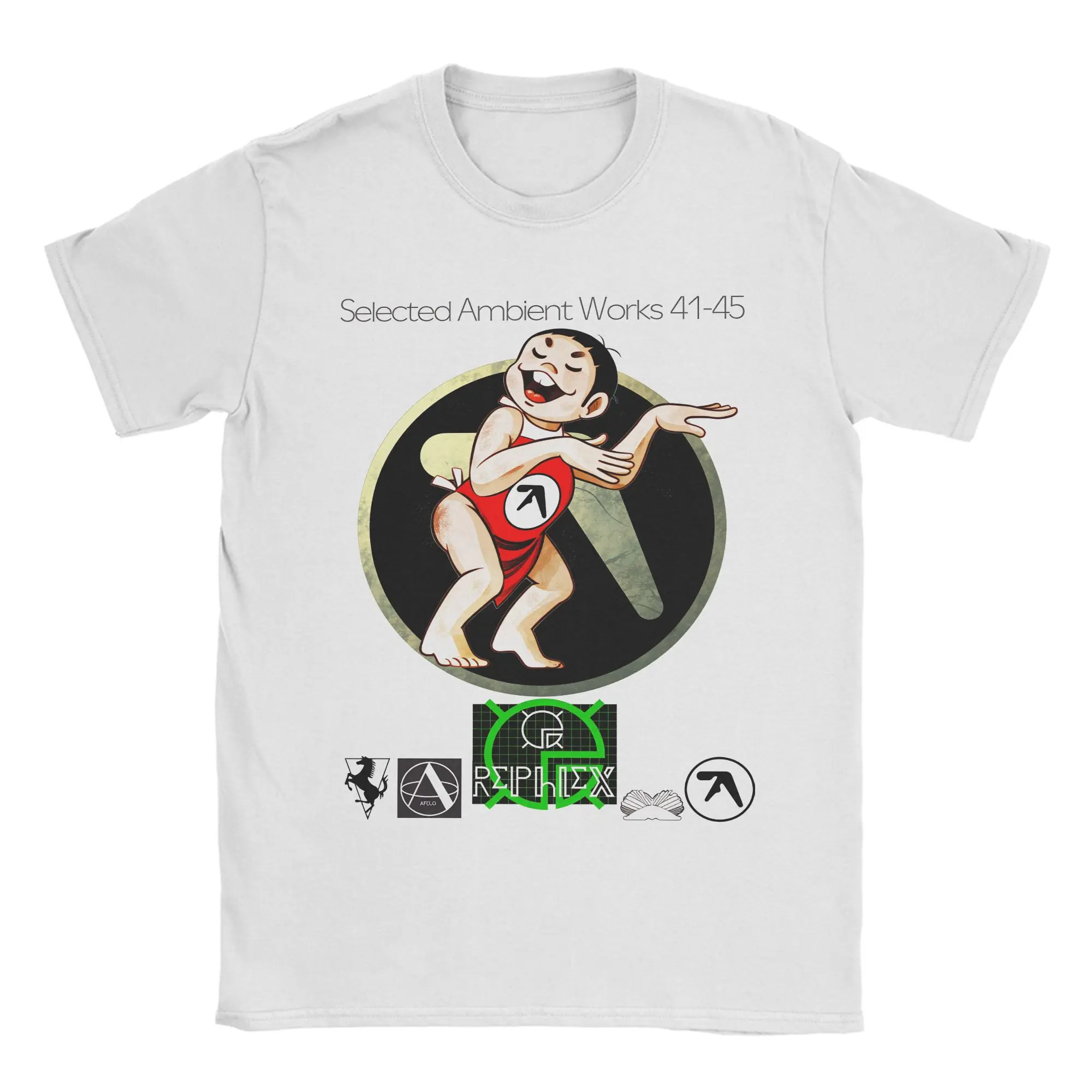 Camiseta de algodón puro Aphex Twin para adultos, camisetas divertidas de verano con cuello redondo, camisetas Hippie de talla grande, camisetas con logotipo personalizado