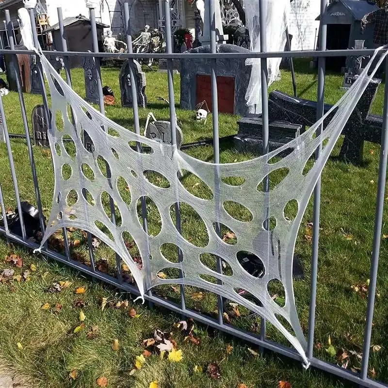 Halloween Foam RIP Tombstones Graveyard Headstone Decorations Outdoor Large Faux Spider Net for Halloween Lawn Yard Garden Party