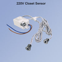 220V Closet Sensor Human Induction Switch Infrared Sensor 100W165-265V for Wardrobe Shoe Cabinet Hallway Light,Easy Installation