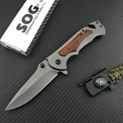 TOPS FA05 FA20 Pocket Flipper Folding Knife 5Cr13Mov Blade 420 Steel with Colored Wooden Handle Outdoor Tactical Knife EDC Tool