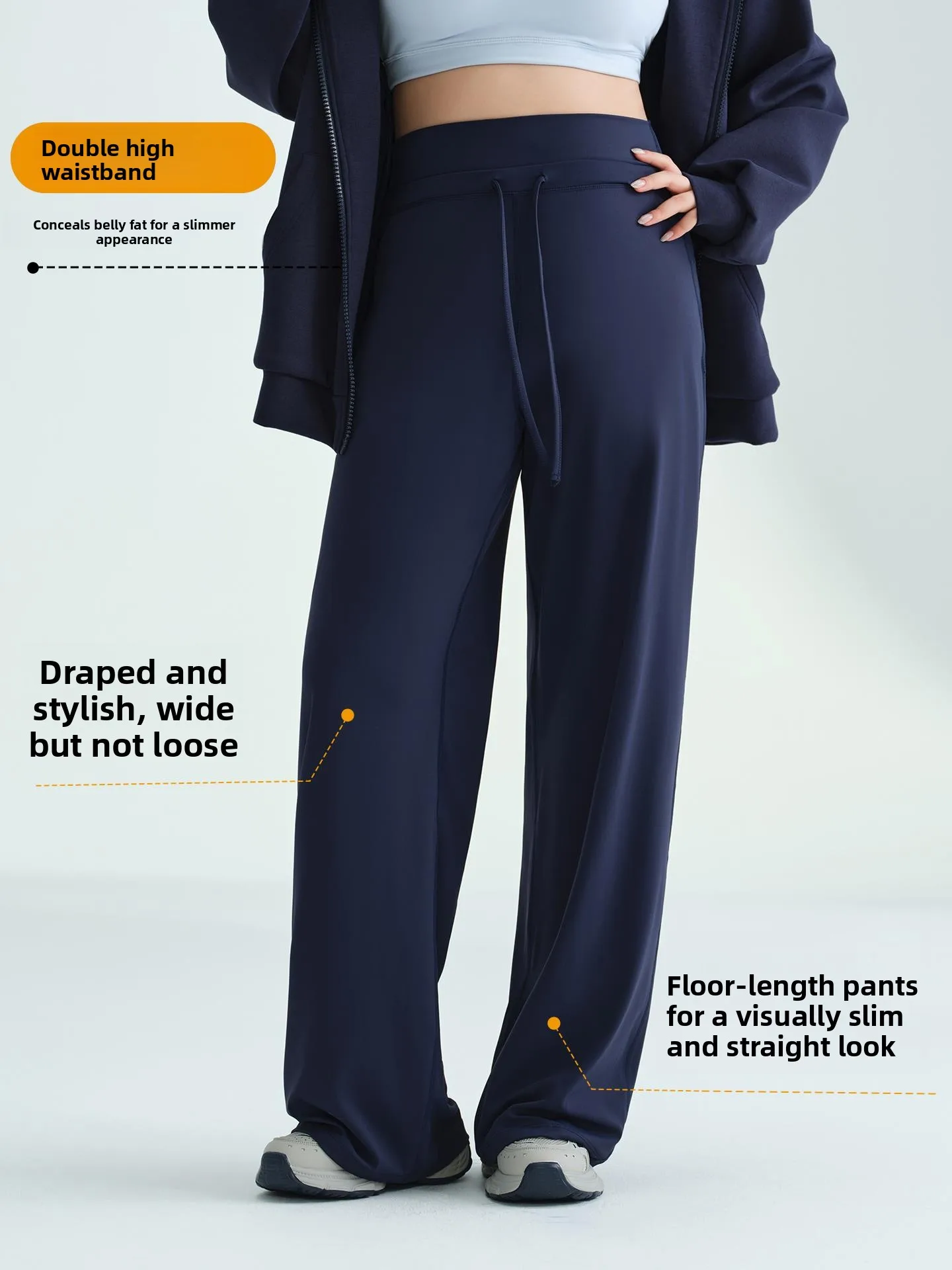 Spodnie do jogi plus size z wysokim stanem, damskie, luźne, z prostymi nogawkami, długie spodnie fitness na jesień i wiosnę, plus size, dla wysokich kobiet, spodnie sportowe.