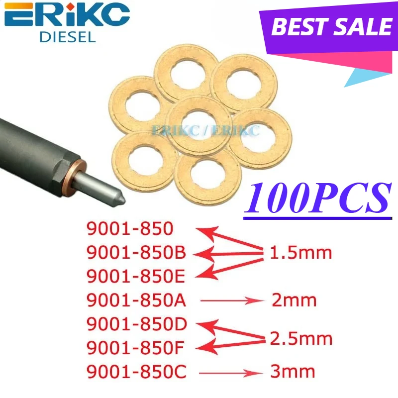 100PCS 9001-850C Injector Nozzle Washer 9001-850 9001-850B 9001-850A 9001-850E Heat Shield 9001-850D 9001-850C Shims