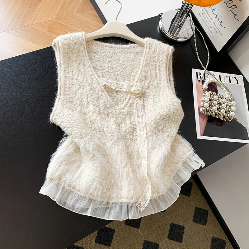 

Faionable Women's Knitted Sweater Design Sensation Overhead Soft Sle New 2025 Ele-looking Woolen Camere Sweater