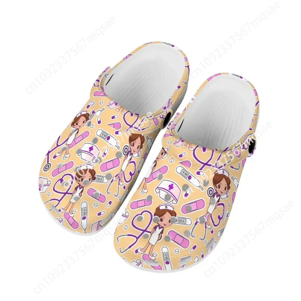 

Hospital Work Nursing Shoes Women's Casual Clogs Size 36-48 Ladies Beach Flip Flop Comfort Non-Slip Hole Sandals Hot