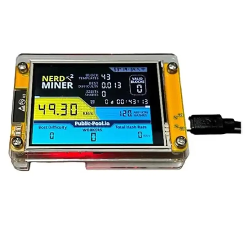 M45K-Nerdminer V2, Máquina de Minería de Bitcoin con Pantalla de 2.8 Pulgadas, Minería de Lotería Individual de BTC