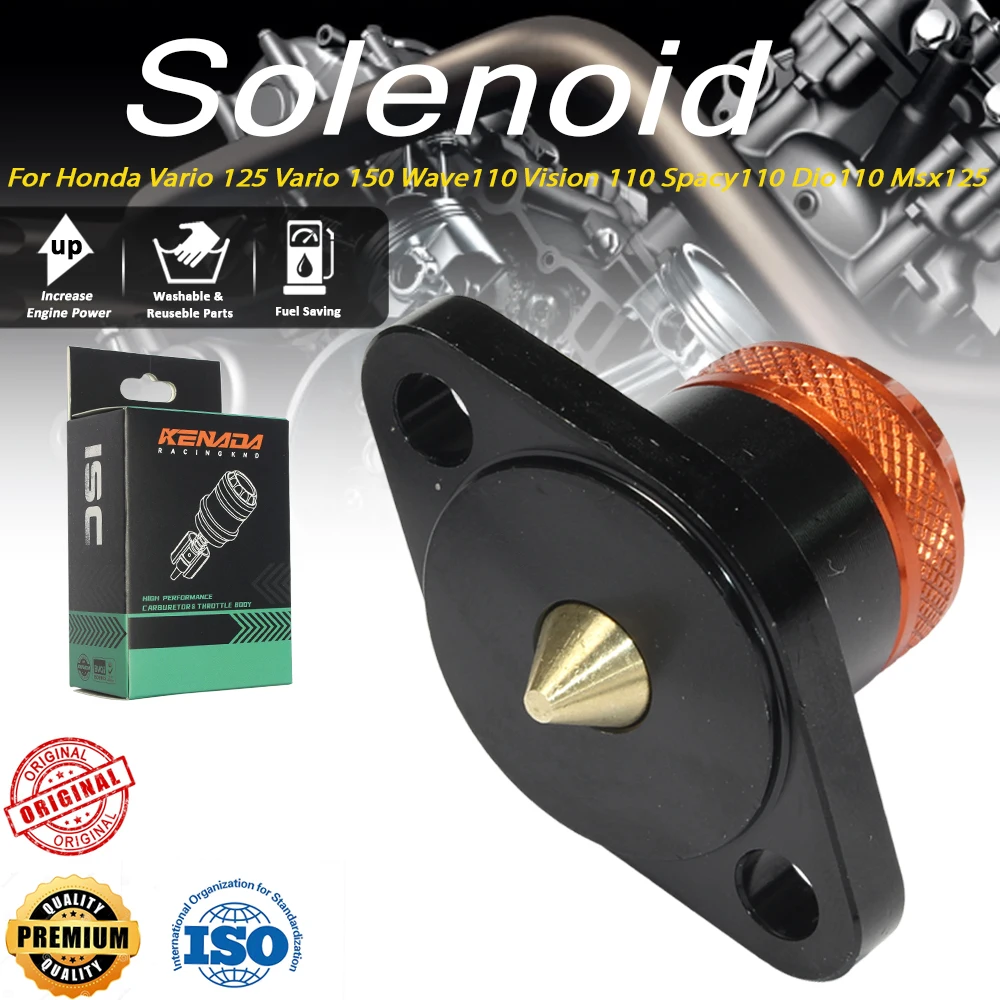 

For Honda Vario 125 150 Wave Vision Zoomer Beat 110 Air-Blade 125 Click 125i 150i KENADA RACING Manual adjustment Solenoid
