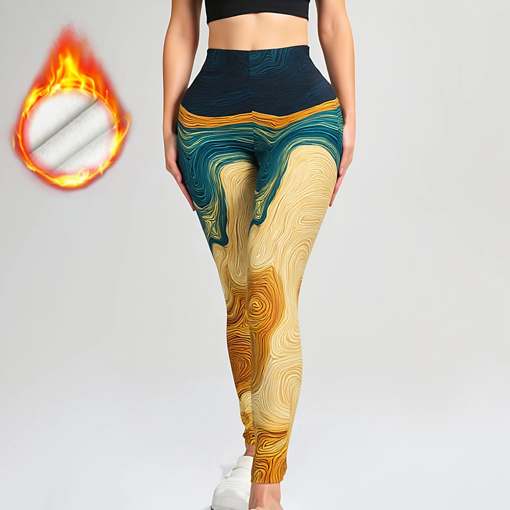 

Mia Muse Select Autumn Leggings 2025 Women's Chic Tie Dye Ankle High Waist Tight Casual Leggings