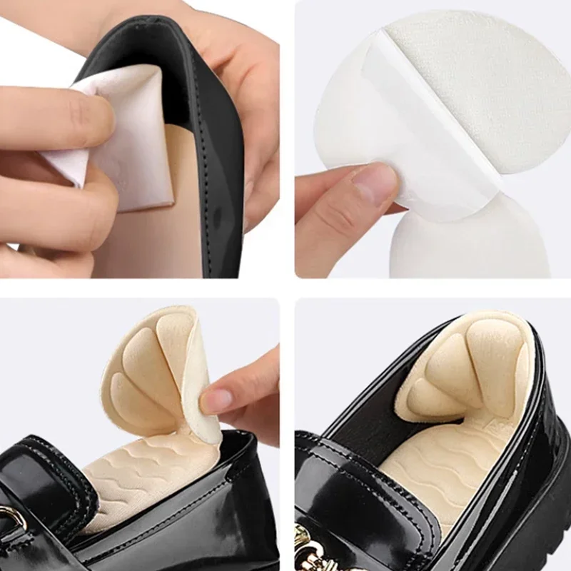 2/4pcs Thicken Sponge Heel Stickers Shoe Cushion Heel Protector Shoes Adjuster High Heels Inserts Heel Pads Shoe Half Insoles