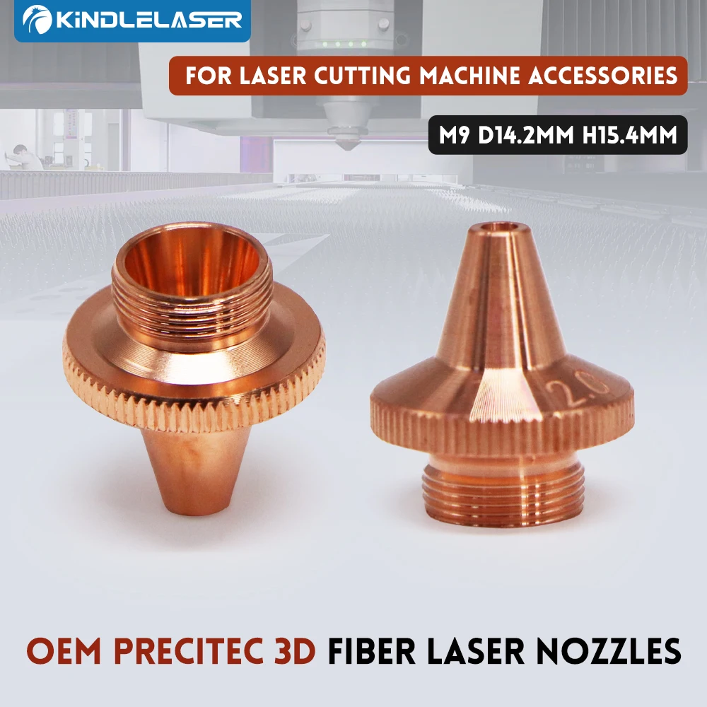Ugello Laser in fibra 3D PRECITEC OEM KINDLELASER M9 D14.2mm H15.4mm per accessori per macchine da taglio Laser