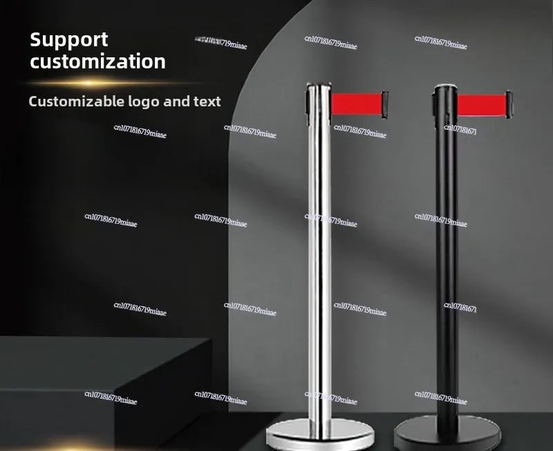 One Meter Line Railing Barrier Belt Telescopic Belt Fence Stainless Steel Queuing Guardrail