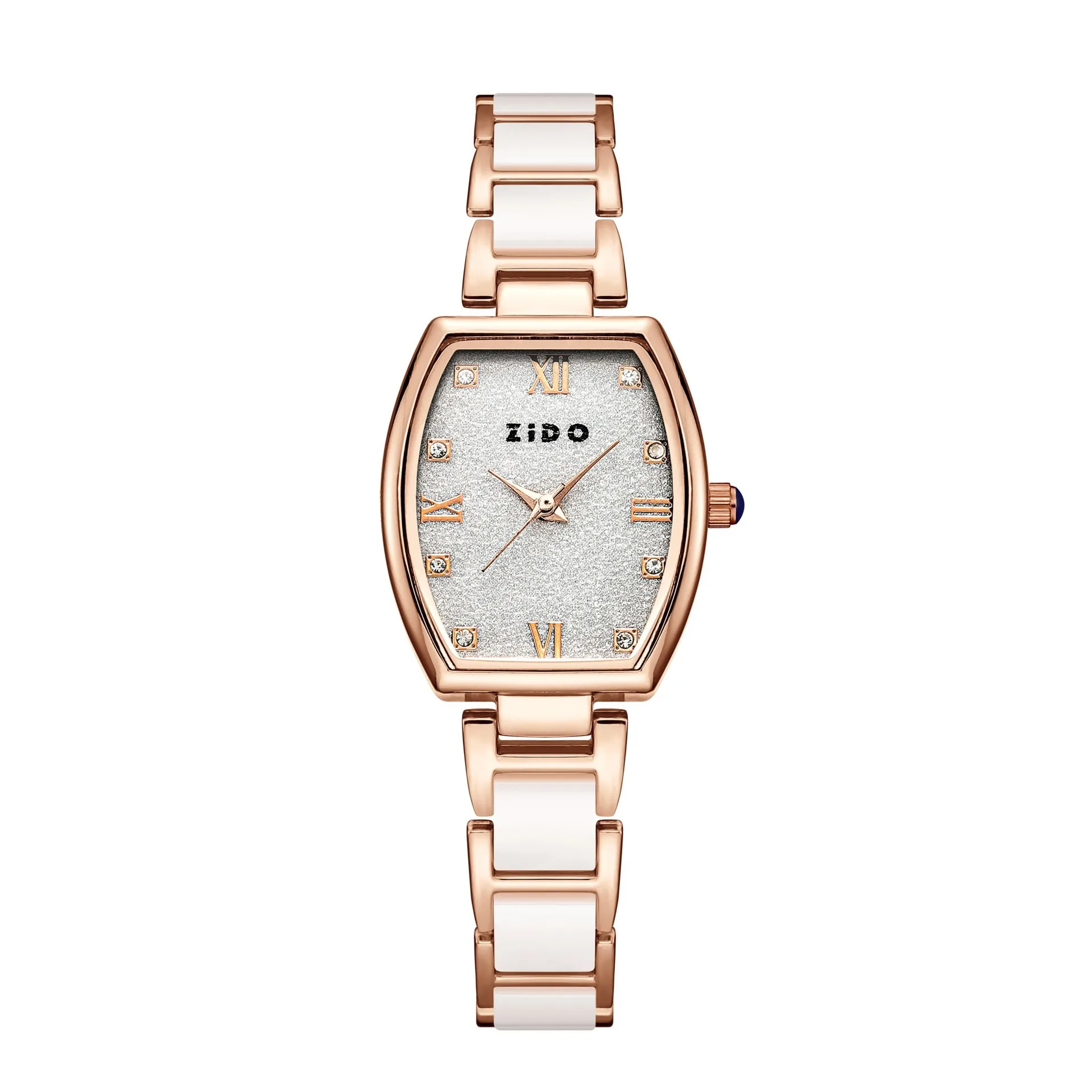 Elegant Ceramic-Style Quartz Watch for Women, Minimalist and Sophisticated Timepiece