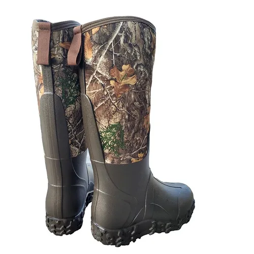 Imagen 2 del producto Botas de lluvia altas para lavado de coches, impermeables, antideslizantes, gruesas, resistentes al desgaste, camuflaje biónico de árbol, botas de caza y pesca, novedad