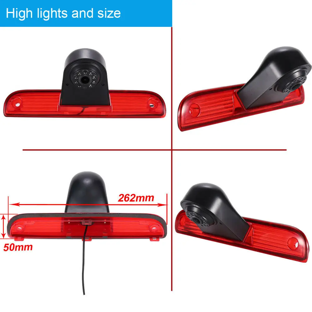 Car High Brake Light Reversing Camera Rear View Camera for Fiat Ducato X250 X290 Peugeot Boxter Citroen