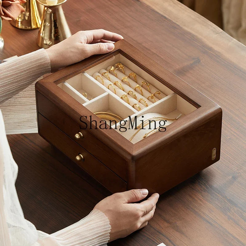 CL تخزين الراقية رائعة خمر الاكسسوارات قلادة الذهب والمجوهرات صندوق تخزين سعة كبيرة #4