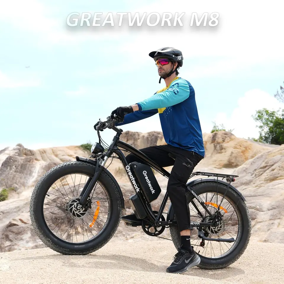 52V 5000W Peak Dual Motor Electric Bike for Adults, 1300Wh Battery, Up to 45MPH  100 Miles Range, 26" x 4.0 Fat Tire Electric image 7