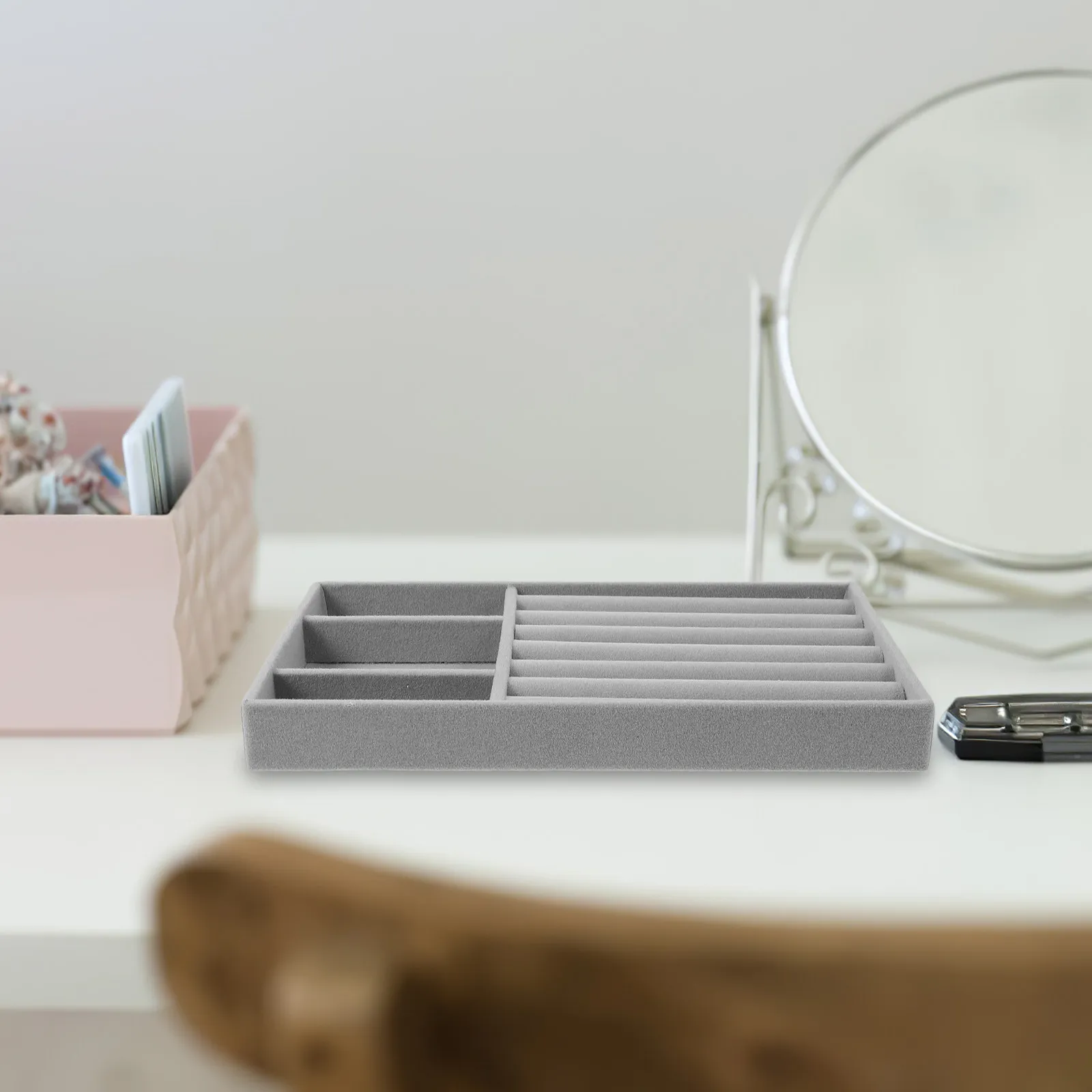 

Набор из 2 органайзеров для ювелирных изделий: лотки для хранения украшений, подставки для колец, серег, ожерелий и браслетов для продажи